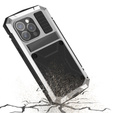 Etui do iPhone 15 Pro, R-JUST, pancerne, srebrne / czarne