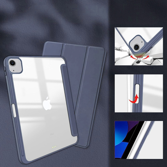 Etui do iPad Air 13" 2025/2024 (7/6 gen.), Smartcase Hybrid, z miejscem na rysik, fioletowe