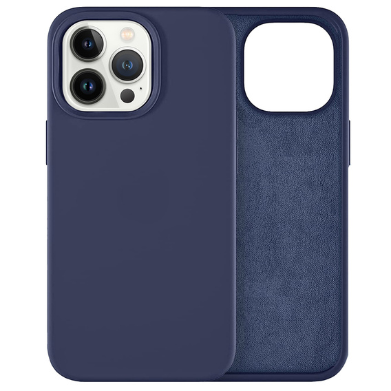 Etui ERBORD do iPhone 13 Pro, Silicone, Dark Blue