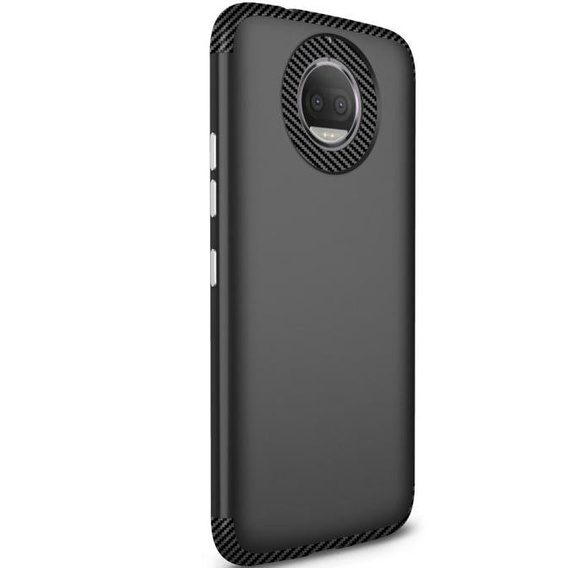 Czarne Etui Hybrid Carbon Case do Motorola Moto G5S Plus