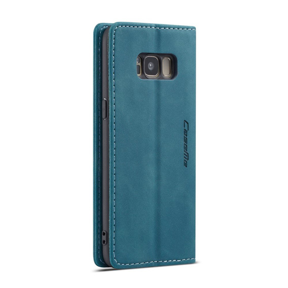 Etui CASEME do Samsung Galaxy S8, Leather Wallet Case, niebieskie