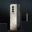 Etui do Samsung Galaxy Z Fold 5 5G, Mechanical Legend, złote
