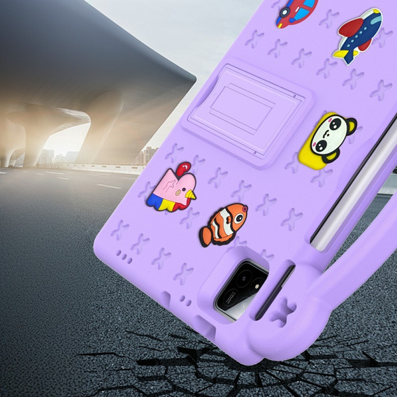 Etui do Xiaomi Pad 7 / 7 Pro, Cute Patterns, z podstawką, fioletowe