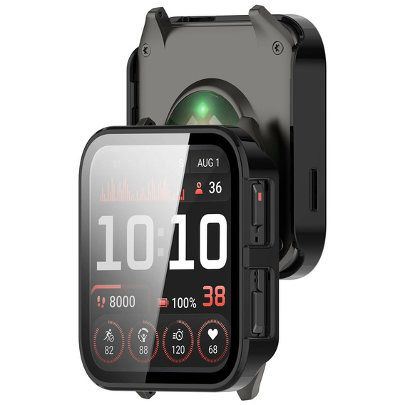 2w1 Etui + Szkło Hartowane do Garmin Venu X1, Czarne