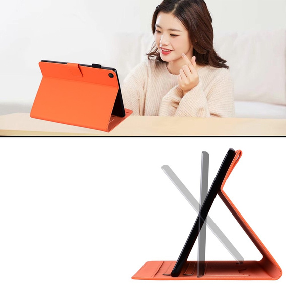 Etui do Lenovo Tab M10 Plus 10.6 Gen 3, z klapką, animal, pomarańczowe