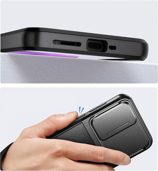 Etui do Samsung Galaxy A35 5G, Suritch Kickstand, czarne