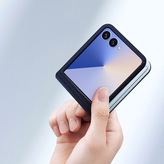 Etui Dux Ducis Bril Series do Samsung Galaxy Z Flip7 5G – niebieskie, skórzane