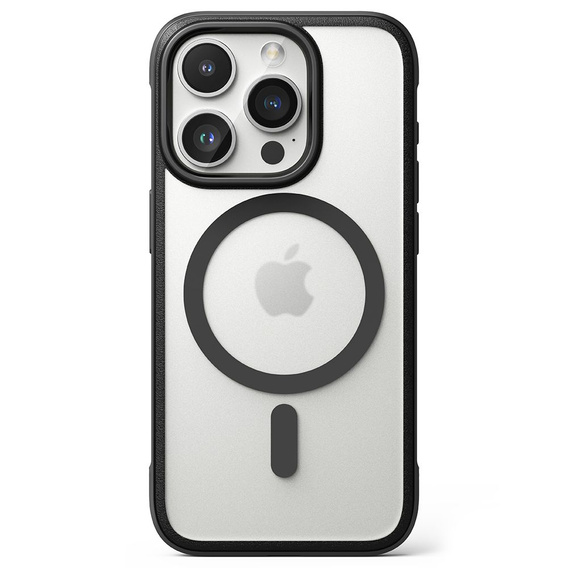 Etui Ringke do iPhone 15 Pro, Fusion Bold MagSafe, matowe przezroczyste / czarne