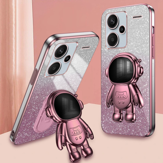 Etui do Xiaomi Redmi Note 13 Pro+, Glitter Astronaut, różowe