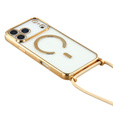 Etui do iPhone 17 Pro, Electro MagSafe, złote + Smycz