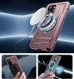 Etui pancerne do Samsung Galaxy S24 Ultra, Dexnor Full Body MagSafe, różowe