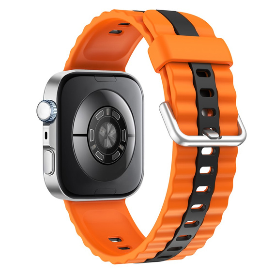 Pasek Silikonowy do Huawei Watch Fit 4 / 4 Pro / 3, Pomarańczowy / Czarny