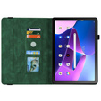 Etui do Lenovo Tab M10 Plus 10.6 Gen 3 TB-125F TB-128F, Wallet Pen Slot, butterflies, zielone