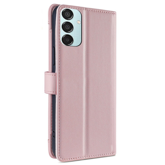 Etui z klapką do Samsung Galaxy M15 5G, Wallet Zipper Pocket, różowe