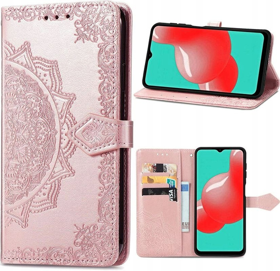 Etui z klapką do Samsung Galaxy M52 5G, Mandala, różowe
