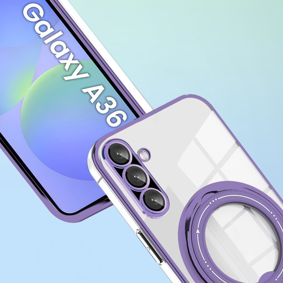 Etui Magnetyczne do Samsung Galaxy A36 5G, do MagSafe, fioletowe