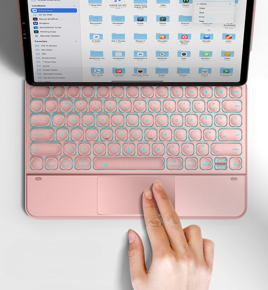 Etui z klawiaturą Dracool do iPad Air 13" 2025/2024 (7/6 gen.) / Pro 12.9" 2022/2021/2020 (6/5/4 gen.), różowe