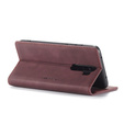 Etui CASEME do Xiaomi Redmi Note 8 Pro, Leather Wallet Case, czerwone