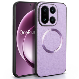 Etui do OnePlus 15, Leather Hybrid MagSafe, fioletowe