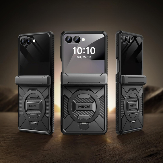 Etui do Samsung Galaxy Z Flip 7, Tongate MECH Magsafe, czarne