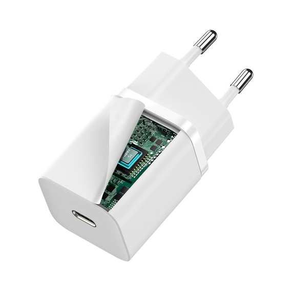 Baseus ładowarka sieciowa Super Si PD 30 W, 1× USB-C, biała