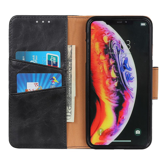 Skórzane Etui Wallet do Samsung Galaxy A40 - Black