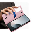Etui z klapką do Samsung Z Fold6 5G, Smart View Wallet, różowe