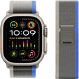 Pasek Nylonowy do Apple Watch 1/2/3/4/5/6/7/8/9/10/11/SE Ultra 1/2/3 42/44/45/46/49mm, Szary / Niebieski