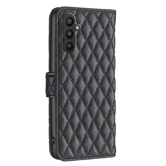 Etui z klapką do Samsung Galaxy A25 5G, BINFEN Wallet, czarne + szkło 9H