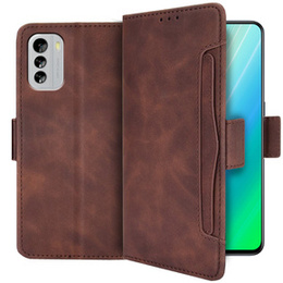 Etui z klapką do Nokia G60 5G, Card Slot, brązowe