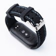 Pasek Silikonowy do Xiaomi Smart Band 10 / 9 / 8, Czarny / Niebieski