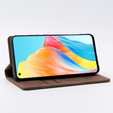 Etui do Oppo A78 4G, ERBORD Vintage portfel z klapką, kawowe