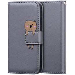 Etui Wallet do Samsung Galaxy A13 4G, Teddy, Grey