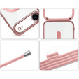 Etui do iPhone Air, Electro MagSafe, różowe + Smycz