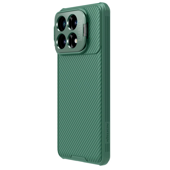 Etui do Xiaomi Poco F6 Pro, pancerne Nillkin, CamShield Prop, zielone