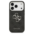 Etui GUESS do iPhone 17 Pro Max, 4G Big Metal Logo, czarne / srebrne