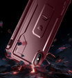 Etui pancerne do iPhone XS Max, Dexnor Full Body, czerwone