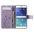 Etui z klapką do Samsung Galaxy J5 2016, Butterfly, fioletowe