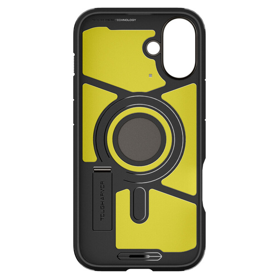 Etui Spigen do iPhone 16, Tough Armor Mag MagSafe, szare + Szkło Hartowane 9H
