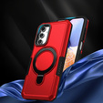 Etui do Samsung Galaxy A15 5G, Kickstand Ring, czerwone + szkło 9H