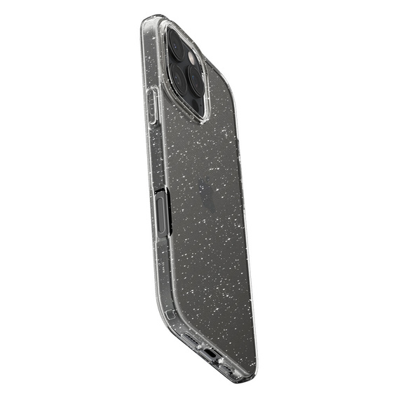 Etui Spigen do iPhone 16 Pro Max, Liquid Crystal, przezroczyste brokatowe + Szkło Hartowane 9H