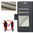 Etui do Xiaomi Redmi Note 13 Pro 4G / Xiaomi Redmi Note 14S / Xiaomi Poco M6 Pro 4G, ERBORD Glossy Litchi, portfel z klapką, czarne