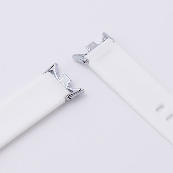 Pasek Silikonowy do Xiaomi Smart Band 10 / 9 / 8, Biały