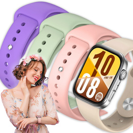 Pasek Silikonowy do Huawei Watch Fit 4 / 4 Pro / 3, Różowy, Beżowy, Fioletowy, Zielony