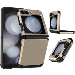 Etui pancerne do Samsung Galaxy Z Flip7 FE / Z Flip6, Armor Shockproof, złote