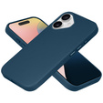 Skórzane Etui do MagSafe do iPhone 16, niebieskie + Szkło Hartowane 9H
