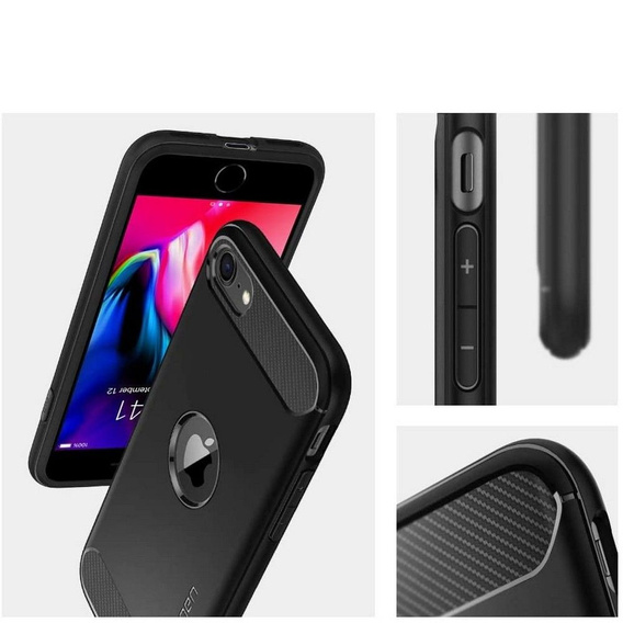 Etui Spigen Rugged Armor do iPhone SE 2020/2022 – kolor Black