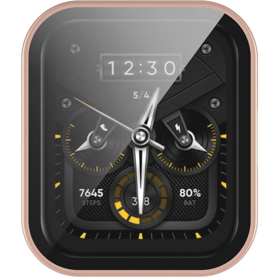 2w1 Etui z wbudowanym szkłem hartowanym do Realme Watch 2 Pro - Różowy