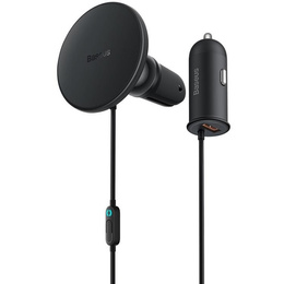 Baseus CW01 – magnetyczny uchwyt samochodowy z ładowaniem 3‑w‑1