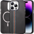 Etui do iPhone 14 Pro, Carbon Fiber MagSafe, czarne